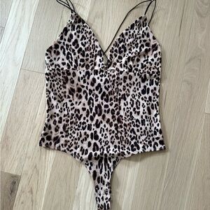 Dynamite Black and White Fitted Bustier Bodysuit